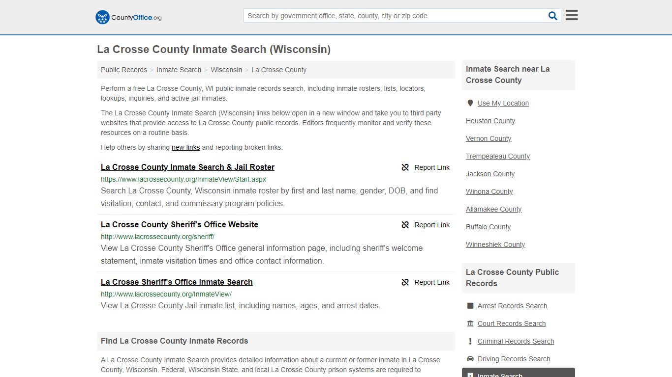 Inmate Search - La Crosse County, WI (Inmate Rosters & Locators)
